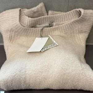 Barefoot Dreams Cream Crew Neck Sweater